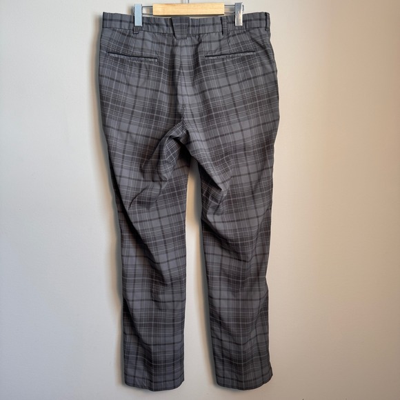 Nike Golf Tour Performance Dri-Fit Plaid Pants Gray Mens 34x32 Preppy Outdoors - Picture 4 of 15